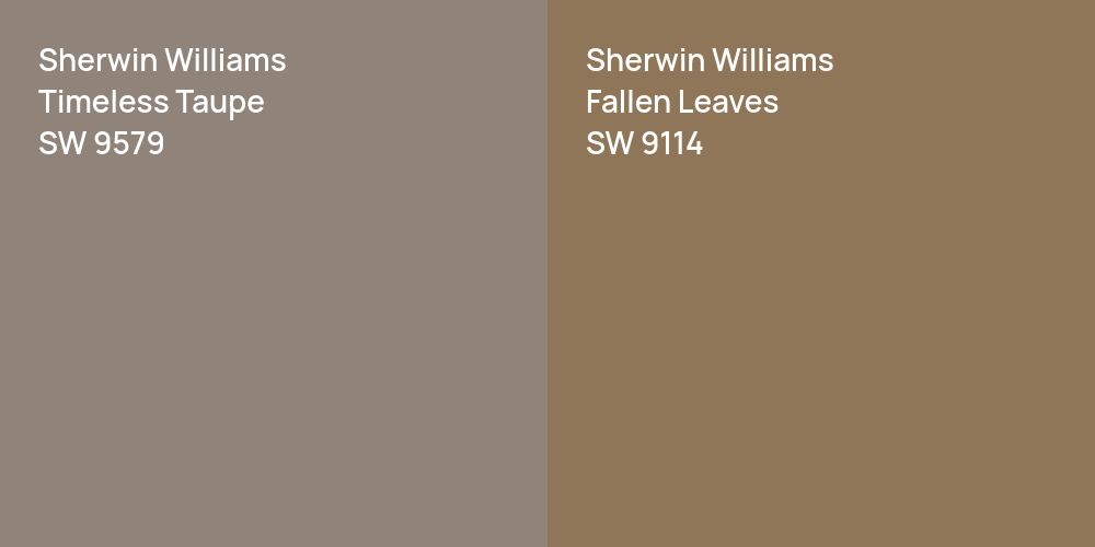 Sherwin Williams Timeless Taupe vs. Sherwin Williams Fallen Leaves