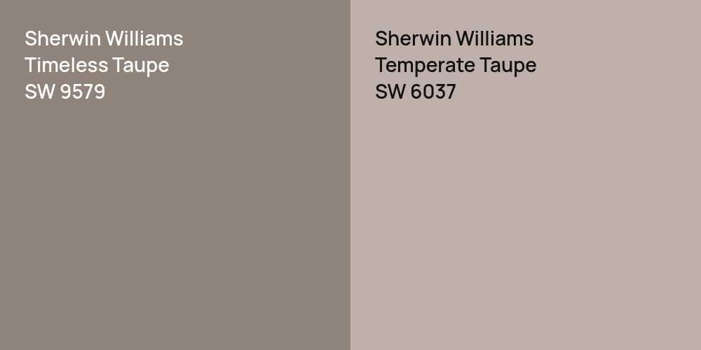 Sherwin Williams Timeless Taupe vs. Sherwin Williams Temperate Taupe