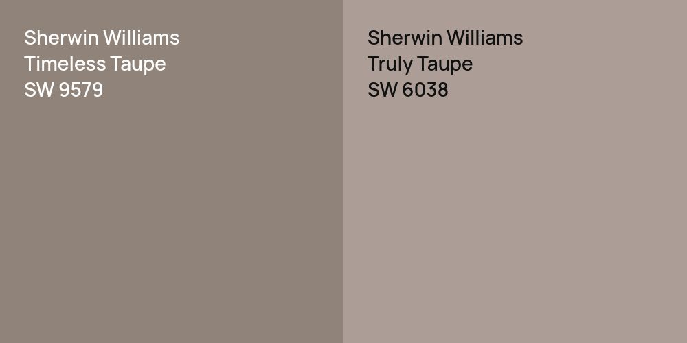 Sherwin Williams Timeless Taupe vs. Sherwin Williams Truly Taupe