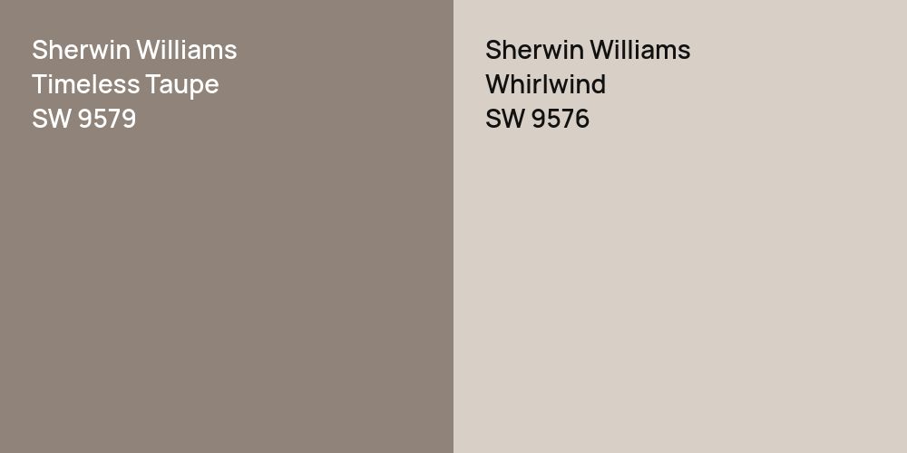 Sherwin Williams Timeless Taupe vs. Sherwin Williams Whirlwind