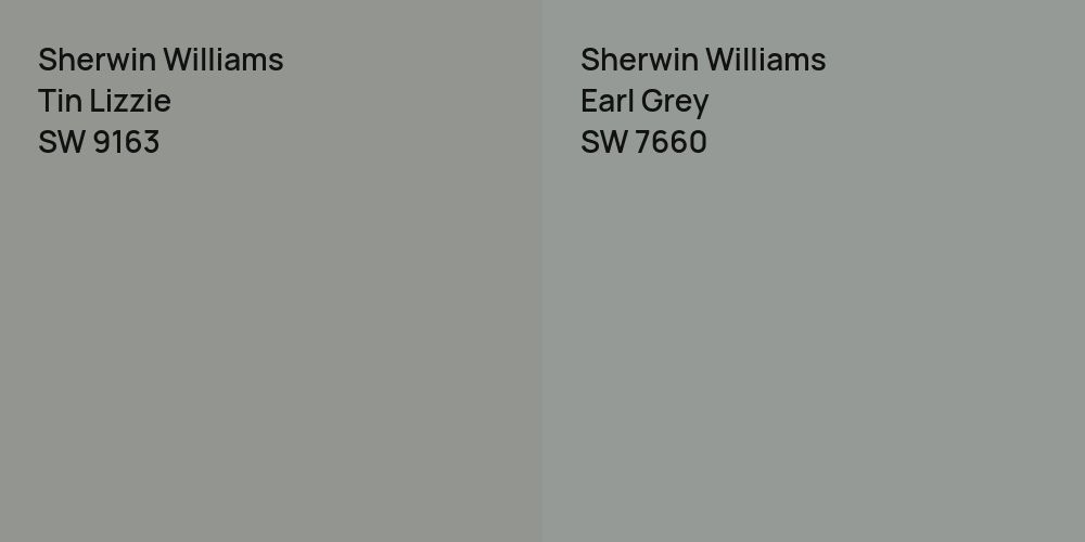 Sherwin Williams Tin Lizzie vs. Sherwin Williams Earl Grey