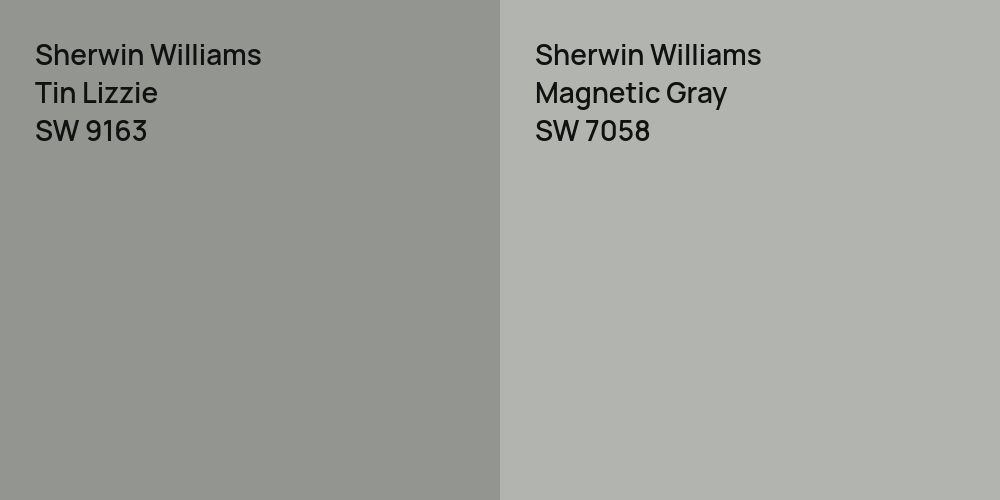 Sherwin Williams Tin Lizzie vs. Sherwin Williams Magnetic Gray