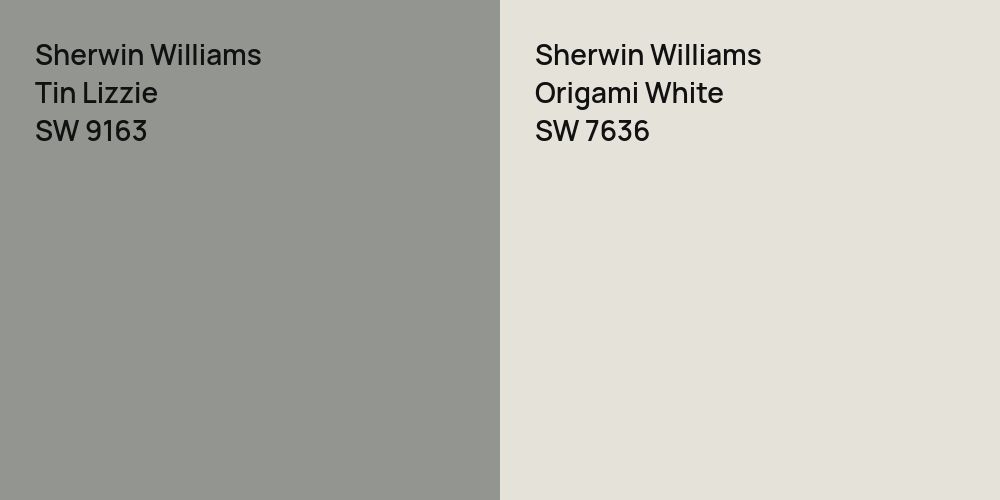 Sherwin Williams Tin Lizzie vs. Sherwin Williams Origami White