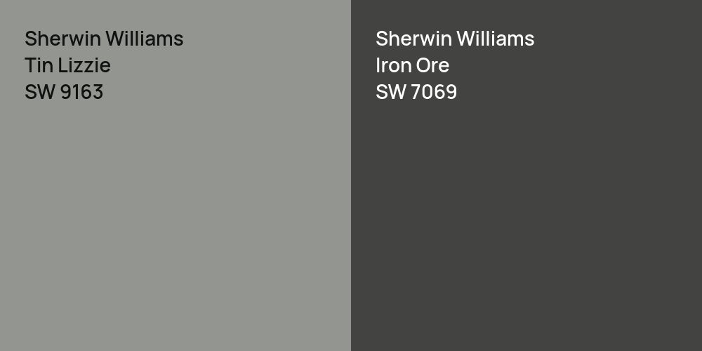 Sherwin Williams Tin Lizzie vs. Sherwin Williams Iron Ore