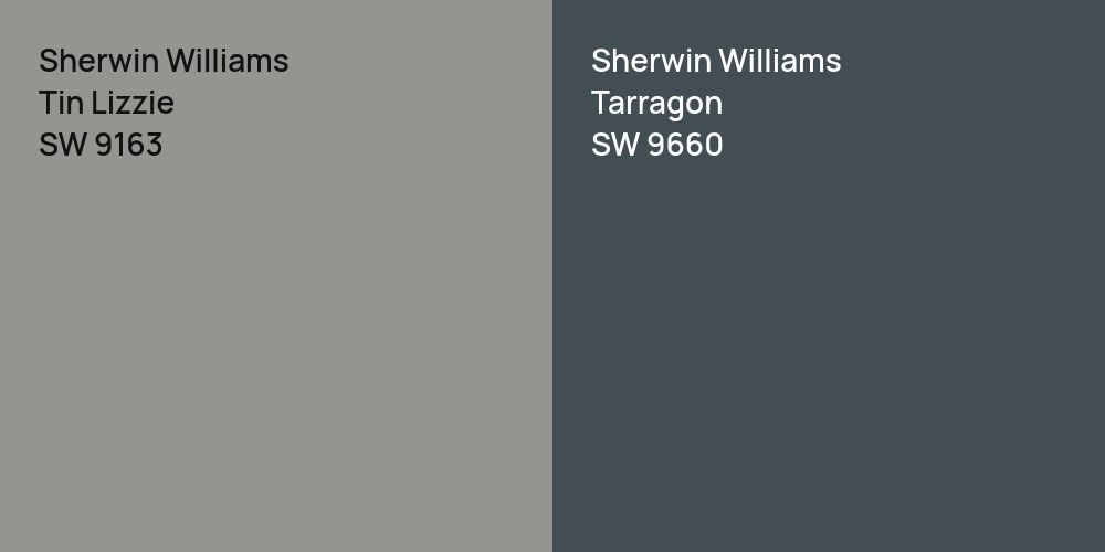 Sherwin Williams Tin Lizzie vs. Sherwin Williams Tarragon