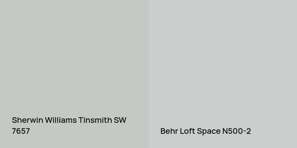 Sherwin Williams Tinsmith vs. Behr Loft Space