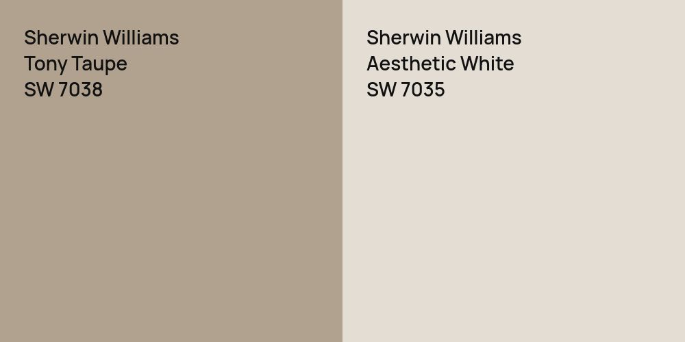 Sherwin Williams Tony Taupe vs. Sherwin Williams Aesthetic White