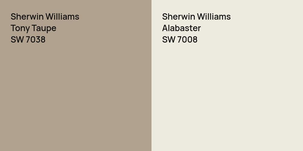 Sherwin Williams Tony Taupe vs. Sherwin Williams Alabaster