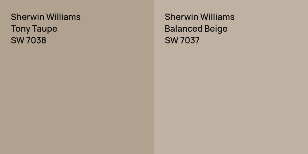 Sherwin Williams Tony Taupe vs. Sherwin Williams Balanced Beige