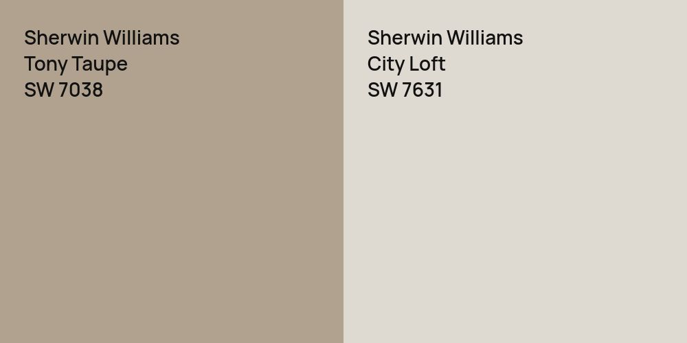 Sherwin Williams Tony Taupe vs. Sherwin Williams City Loft