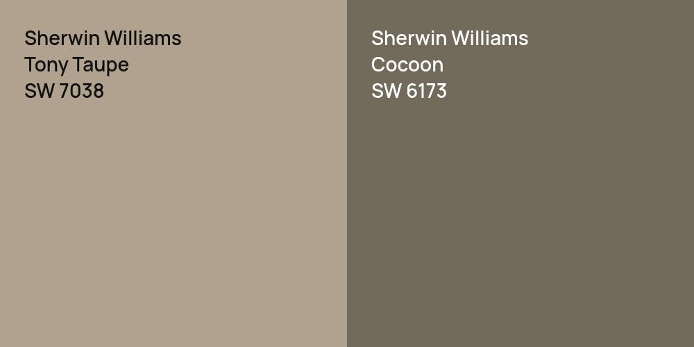 Sherwin Williams Tony Taupe vs. Sherwin Williams Cocoon