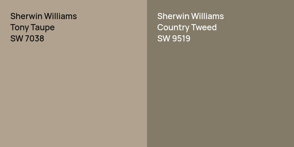 Sherwin Williams Tony Taupe vs. Sherwin Williams Country Tweed