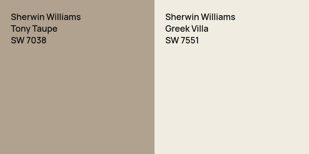 Sherwin Williams Tony Taupe vs. Sherwin Williams Greek Villa