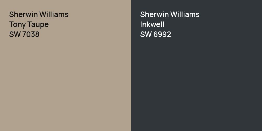 Sherwin Williams Tony Taupe vs. Sherwin Williams Inkwell