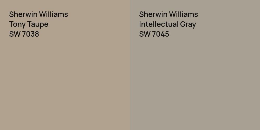 Sherwin Williams Tony Taupe vs. Sherwin Williams Intellectual Gray