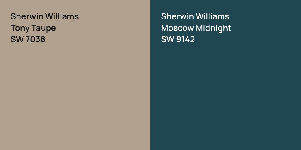 Sherwin Williams Tony Taupe vs. Sherwin Williams Moscow Midnight