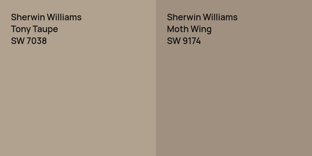 Sherwin Williams Tony Taupe vs. Sherwin Williams Moth Wing