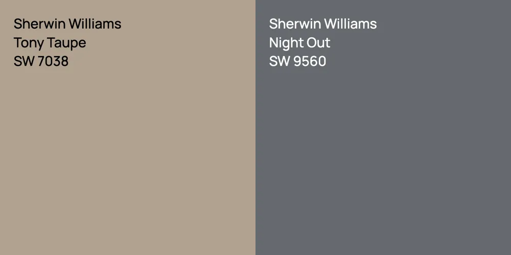 Sherwin Williams Tony Taupe vs. Sherwin Williams Night Out