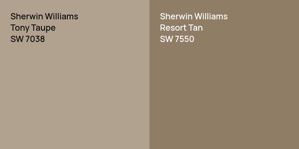 Sherwin Williams Tony Taupe vs. Sherwin Williams Resort Tan