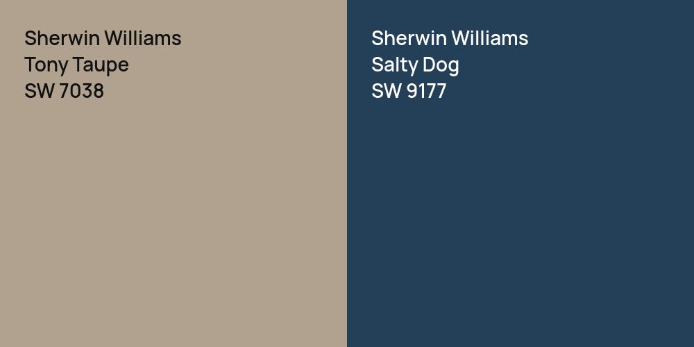 Sherwin Williams Tony Taupe vs. Sherwin Williams Salty Dog