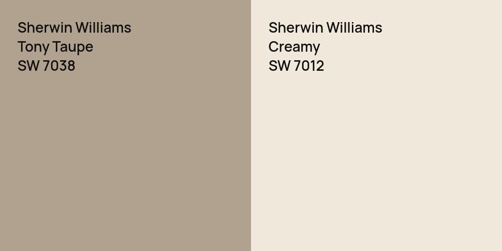 Sherwin Williams Tony Taupe vs. Sherwin Williams Creamy