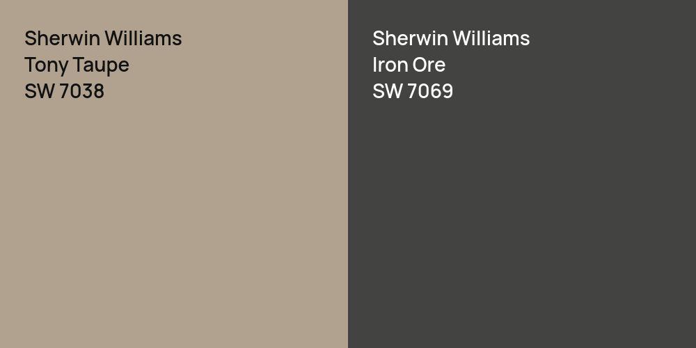 Sherwin Williams Tony Taupe vs. Sherwin Williams Iron Ore