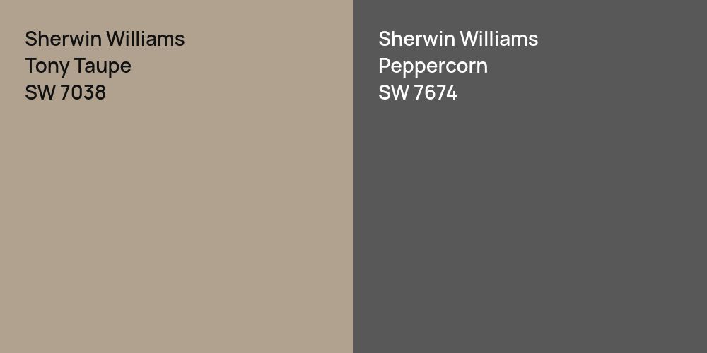 Sherwin Williams Tony Taupe vs. Sherwin Williams Peppercorn