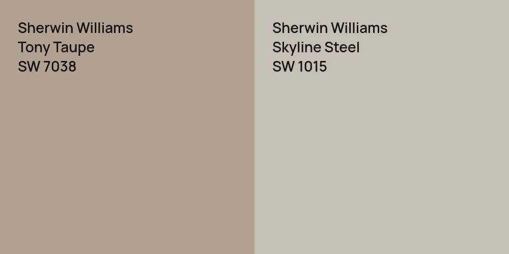 Sherwin Williams Tony Taupe vs. Sherwin Williams Skyline Steel