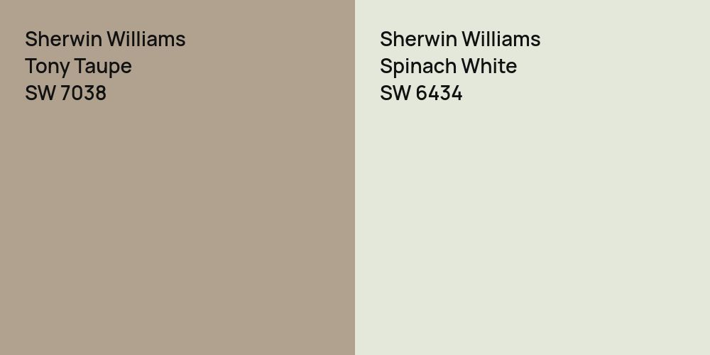 Sherwin Williams Tony Taupe vs. Sherwin Williams Spinach White