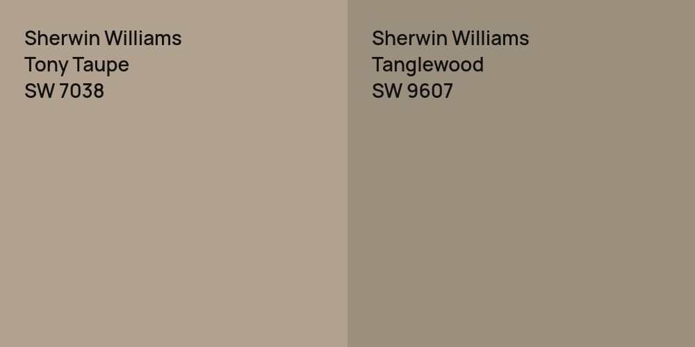 Sherwin Williams Tony Taupe vs. Sherwin Williams Tanglewood