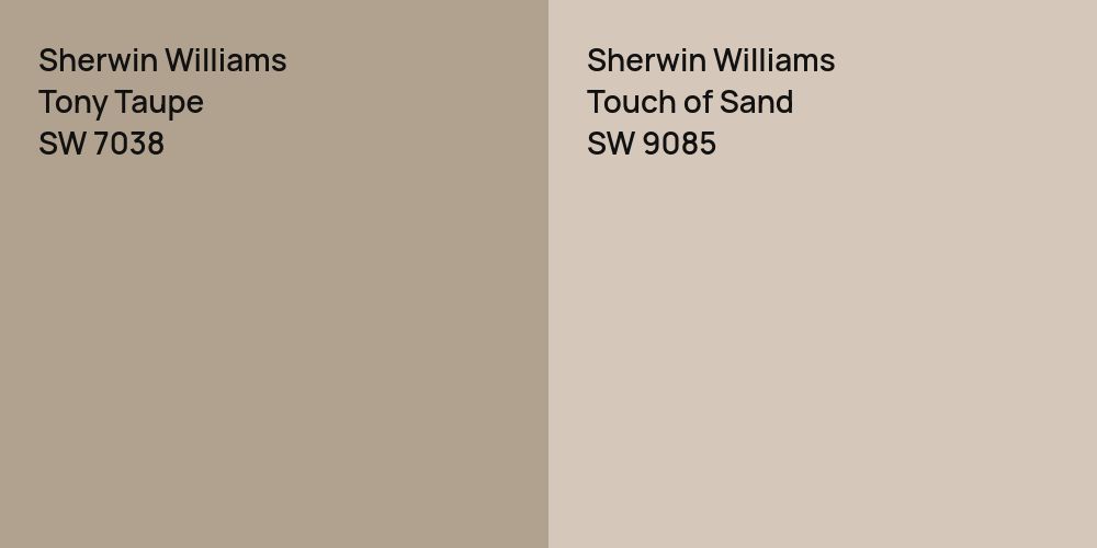 Sherwin Williams Tony Taupe vs. Sherwin Williams Touch of Sand