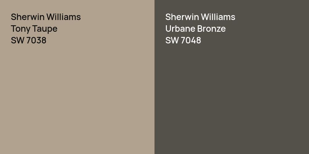 Sherwin Williams Tony Taupe vs. Sherwin Williams Urbane Bronze