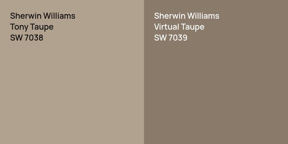 Sherwin Williams Tony Taupe vs. Sherwin Williams Virtual Taupe