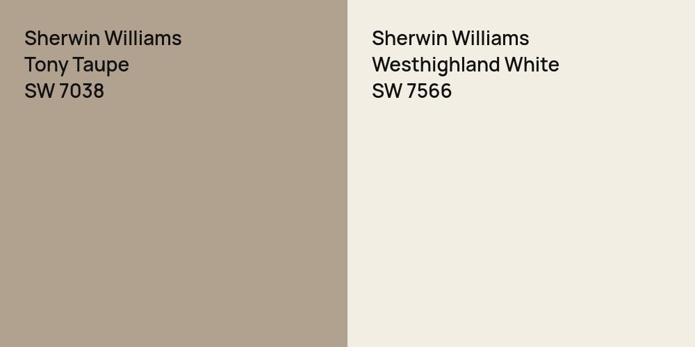 Sherwin Williams Tony Taupe vs. Sherwin Williams Westhighland White