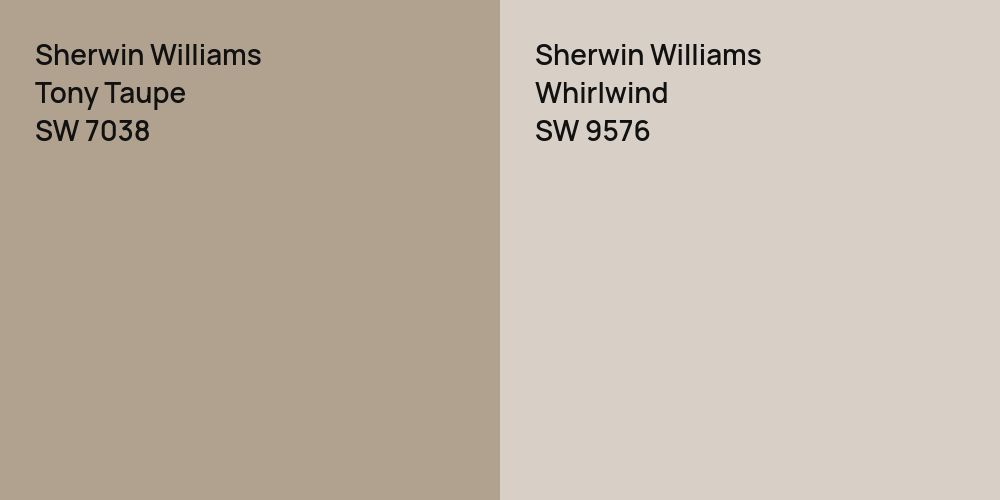 Sherwin Williams Tony Taupe vs. Sherwin Williams Whirlwind