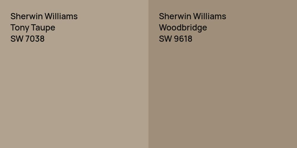 Sherwin Williams Tony Taupe vs. Sherwin Williams Woodbridge