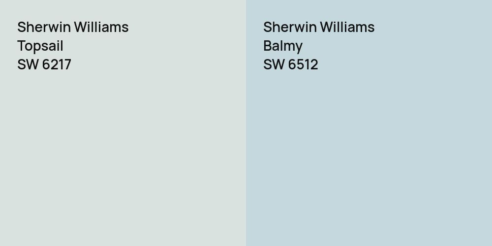 Sherwin Williams Topsail vs. Sherwin Williams Balmy