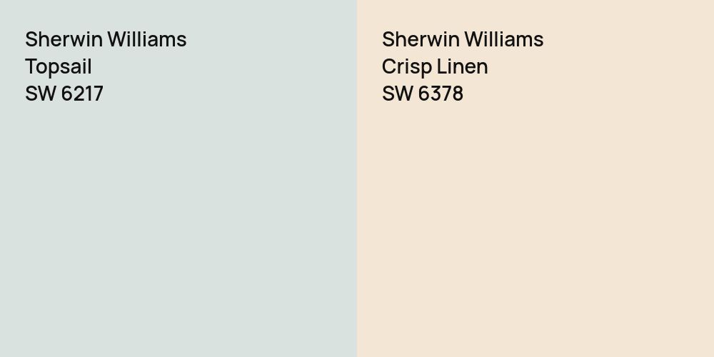 Sherwin Williams Topsail vs. Sherwin Williams Crisp Linen