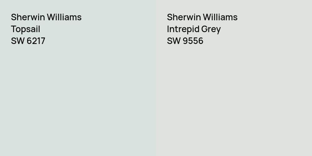 Sherwin Williams Topsail vs. Sherwin Williams Intrepid Grey