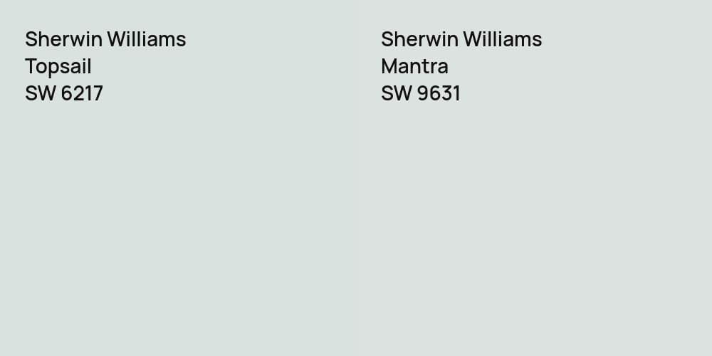 Sherwin Williams Topsail vs. Sherwin Williams Mantra