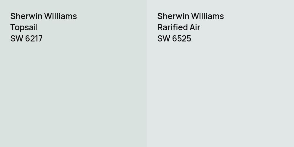 Sherwin Williams Topsail vs. Sherwin Williams Rarified Air