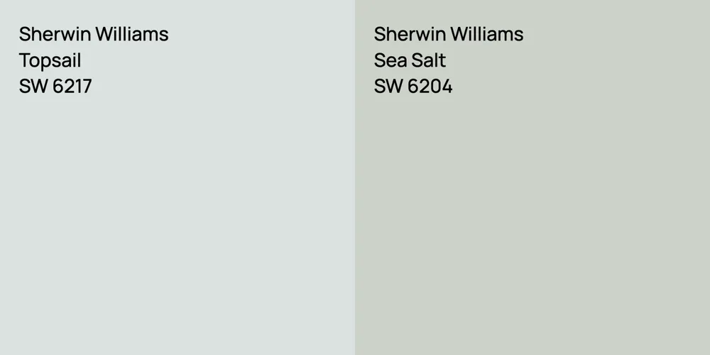 Sherwin Williams Topsail vs. Sherwin Williams Sea Salt