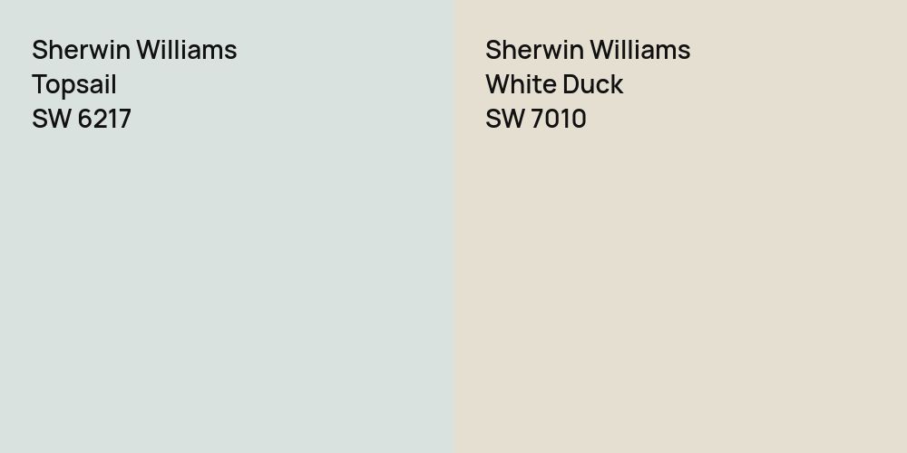 Sherwin Williams Topsail vs. Sherwin Williams White Duck