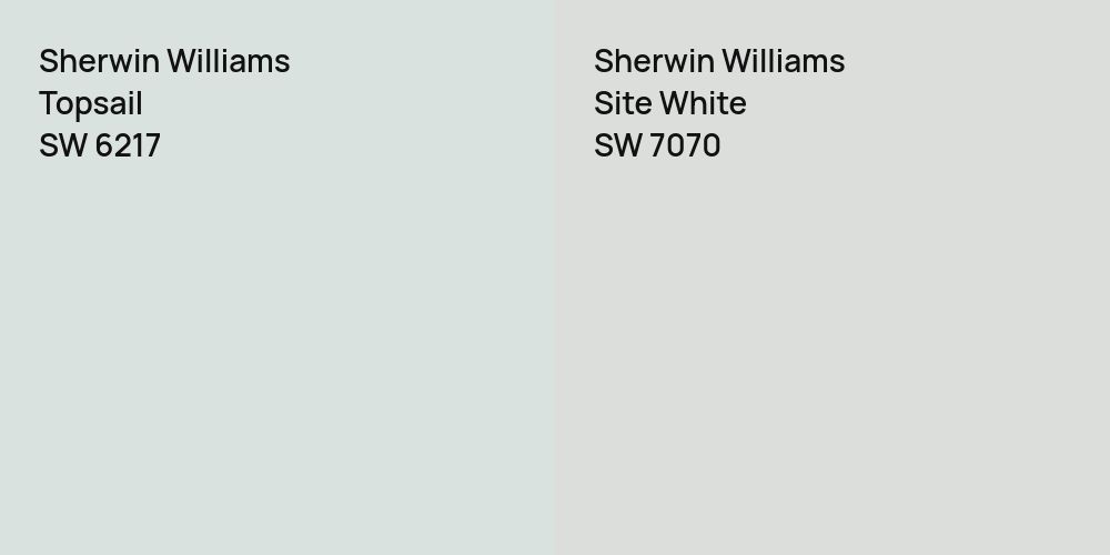 Sherwin Williams Topsail vs. Sherwin Williams Site White