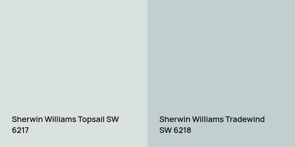 Sherwin Williams Topsail vs. Sherwin Williams Tradewind