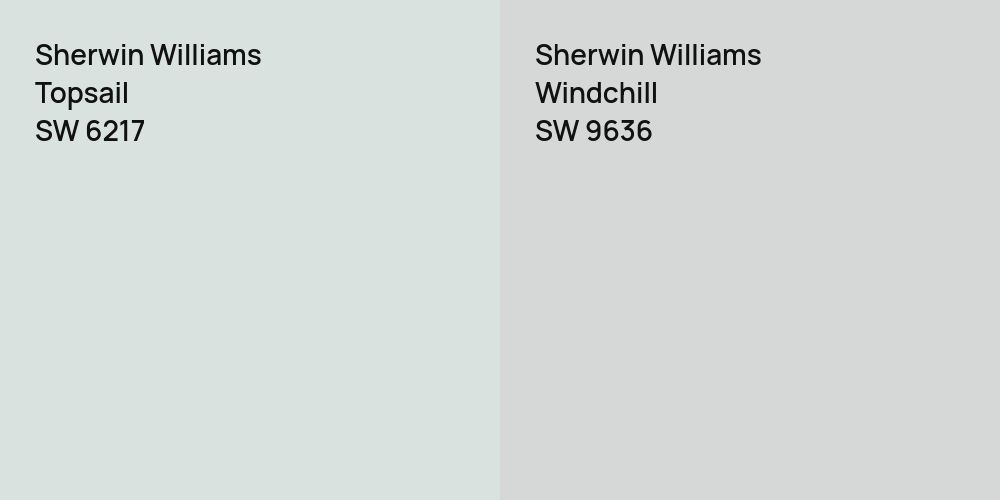 Sherwin Williams Topsail vs. Sherwin Williams Windchill