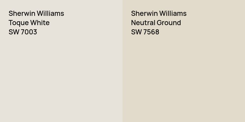 Sherwin Williams Toque White vs. Sherwin Williams Neutral Ground