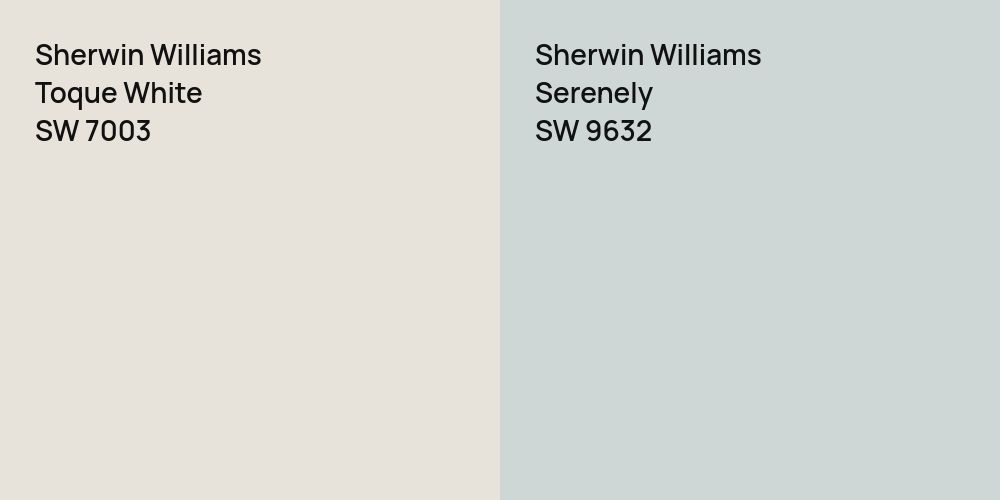 Sherwin Williams Toque White vs. Sherwin Williams Serenely