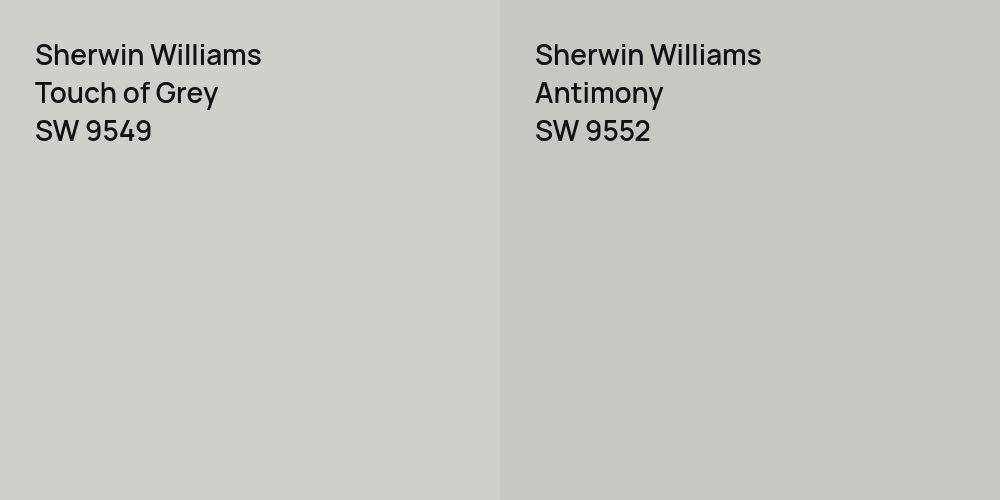 Sherwin Williams Touch of Grey vs. Sherwin Williams Antimony