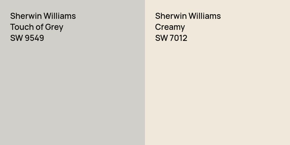 Sherwin Williams Touch of Grey vs. Sherwin Williams Creamy